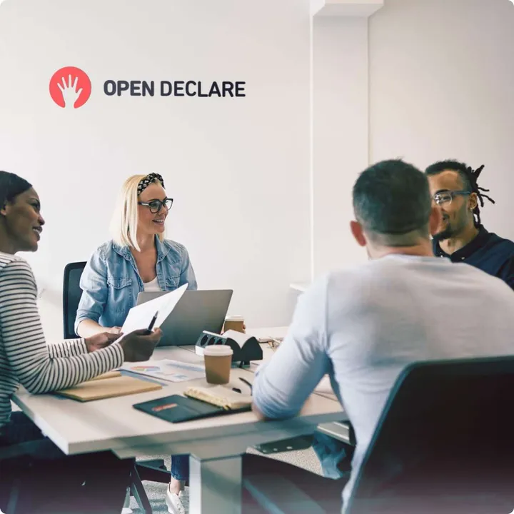 Open Declare office — young people in a meeting